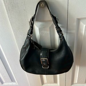 Coach black leather handbag/ wristlet Non smoking household.